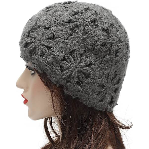 Dam vinter retro hinkhatt Bowler hatt light grey