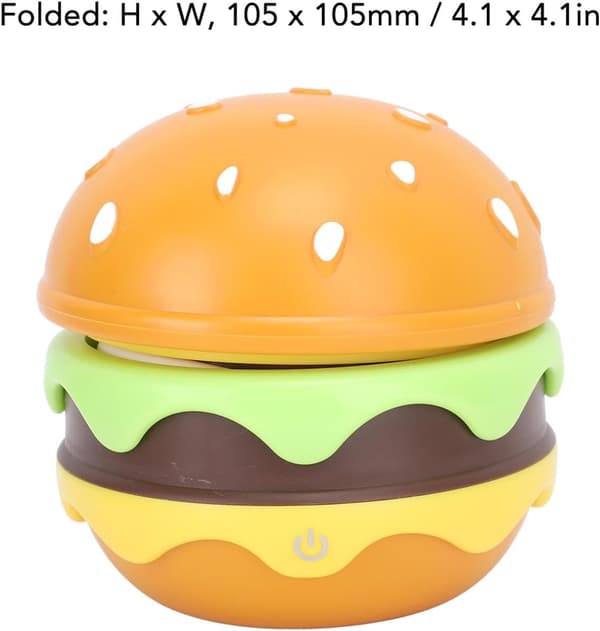 Hamburger Lampe Bordlampe Dæmpbar Touch Switch USB Genopladelig Læselampe