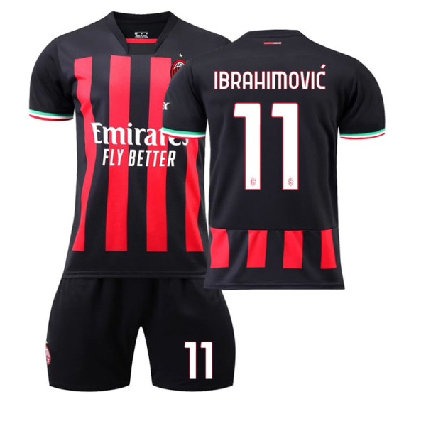 22 AC Milan skjorte hjemme nr. 11 Ibrahimovic skjorte Z #S