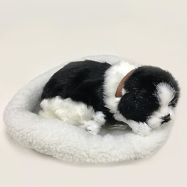 Söpö Simuloitu Nukkuva Kissa/Koira Pehmolelu Pesällä Hengittävä Pörröinen Kissa/Koira -t D