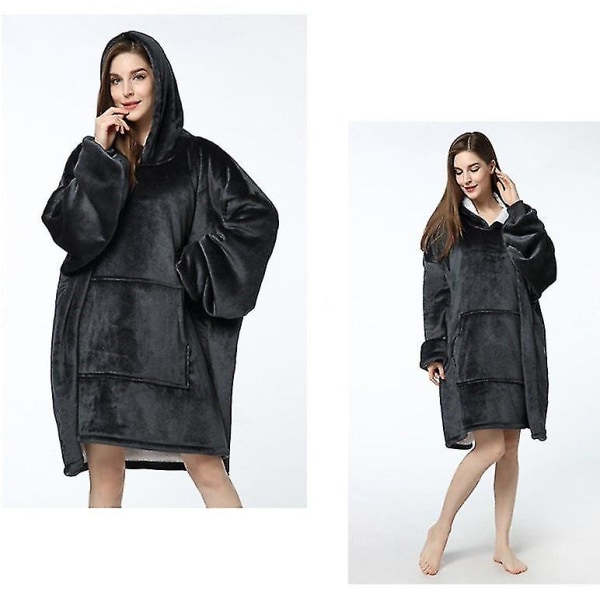 Pariskunnan kotivaatteet paksunnetut lämpimät kylmän sään hupulliset pyjamat black