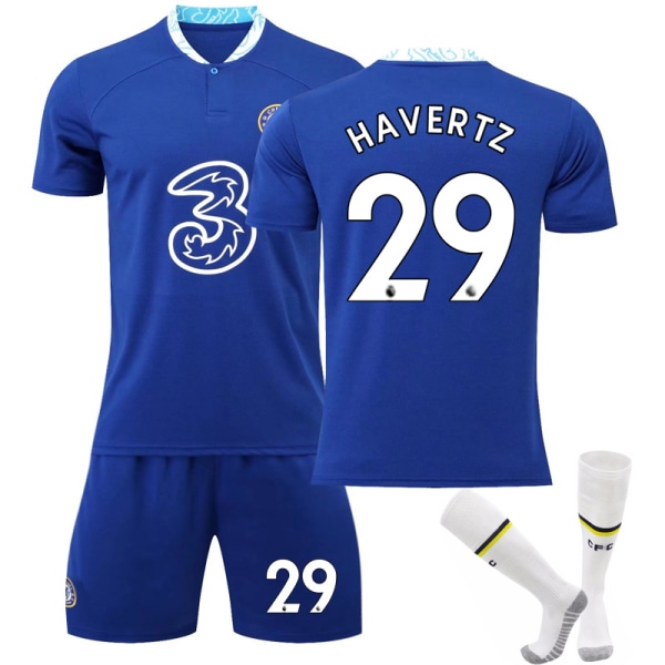 2223 Chelsea hjemme ny fotballdrakt nr. 29 Havertz-trøye Z With socks 26(145-150cm)