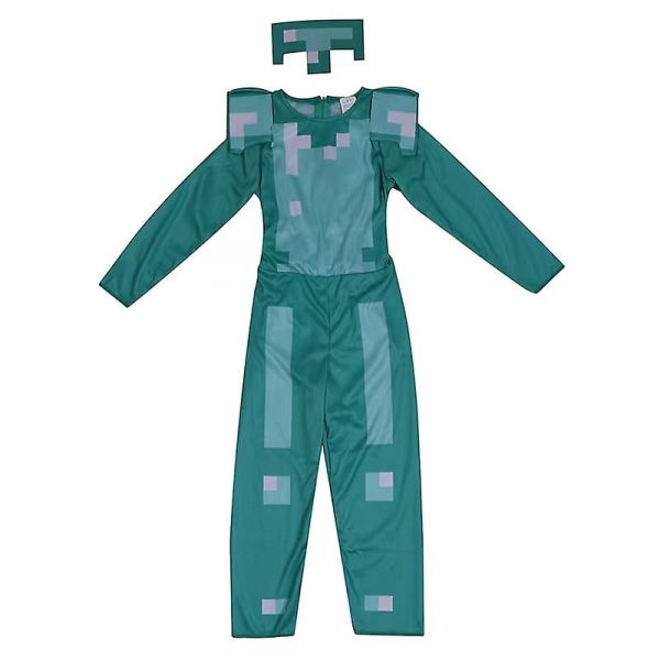 Halloween Robloxing Fancy Kostumer Børn Spandex Tøj Til Børn Kostume Mask Piger Drenge Jul Bodysuit Horror Cosplay Sæt W MinecrafteEr 7-8T(140)