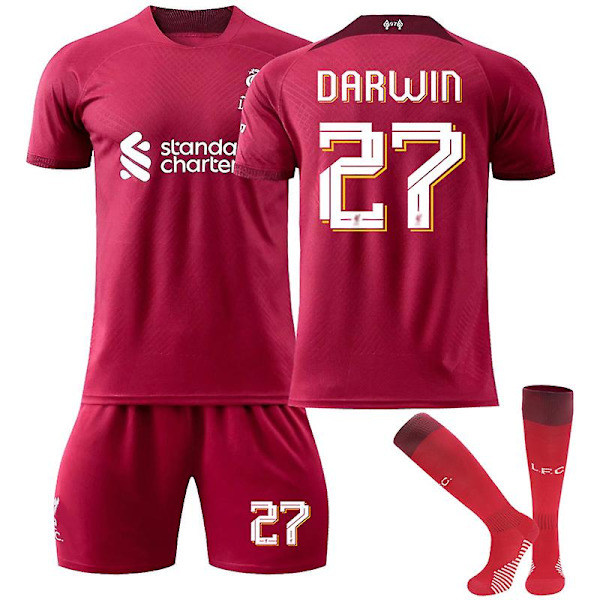 Darwin Nunez #27 Jersey iverpool 22/23 fodboldtrøjesæt H L