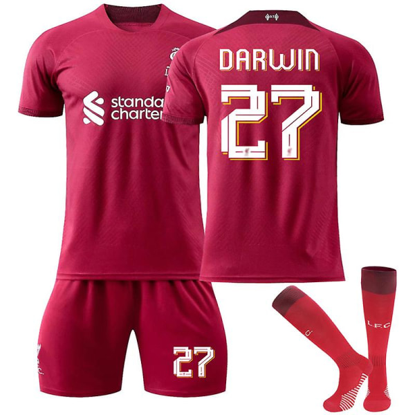 Darwin Nunez #27 trøje Liverpool 22/23 fodboldtrøjesæt H 2XL