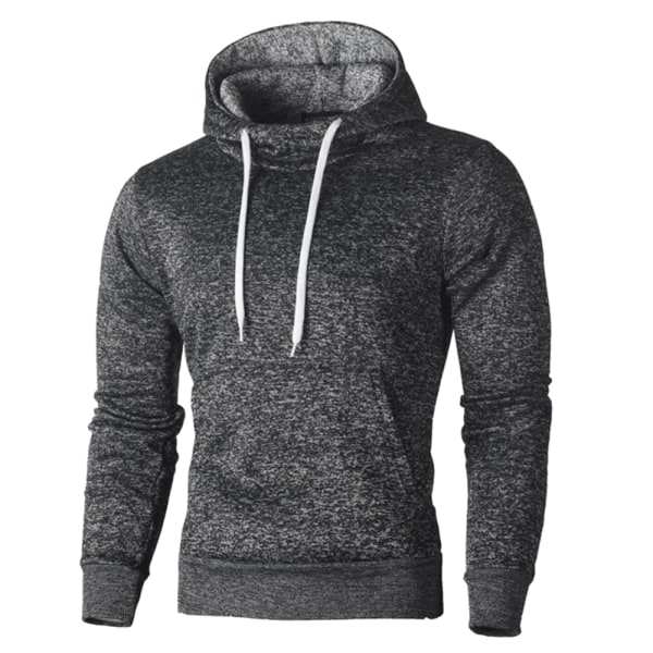 Långärmad tröja för män Relaxed Fit Sweatshirt Casual Hoodie W dark grey 3XL