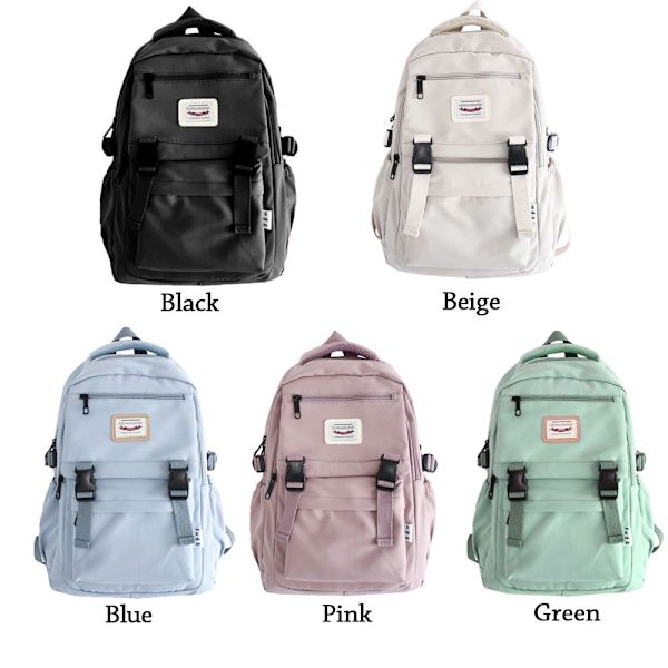 Vattentät nylon Resväska Skolväska Z beige