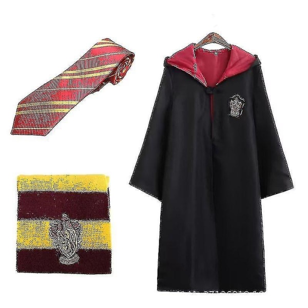 Harry Potter Cosplay -asu Gryffindor Korpinkynsi -viitta Viitta aikuisten lasten mekko V1 W Red XL