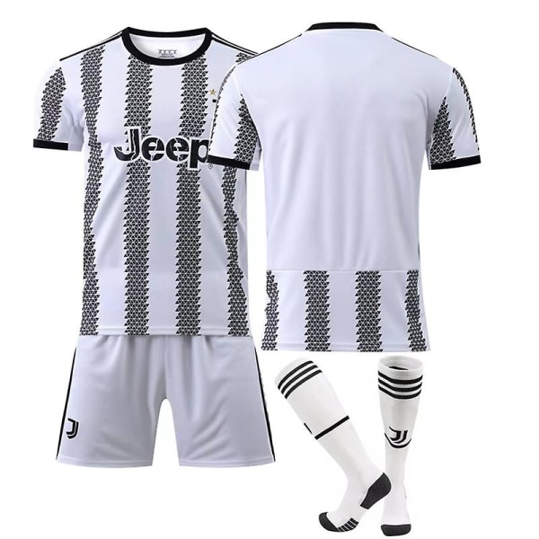 Ny 22-23 Juventus F.C. Fodboldsæt Fodboldtrøje C Unnumbered Kids 22(120-130)