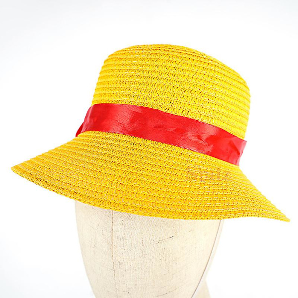 Caraele Anime Luffy Cosplay -asu Takki Housut Hattu Cosplay Setti W set XL