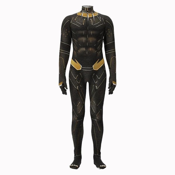 Black Panther Bodysuit CosplayParty Jumpsuit Adult Boys Costume Z 160cm