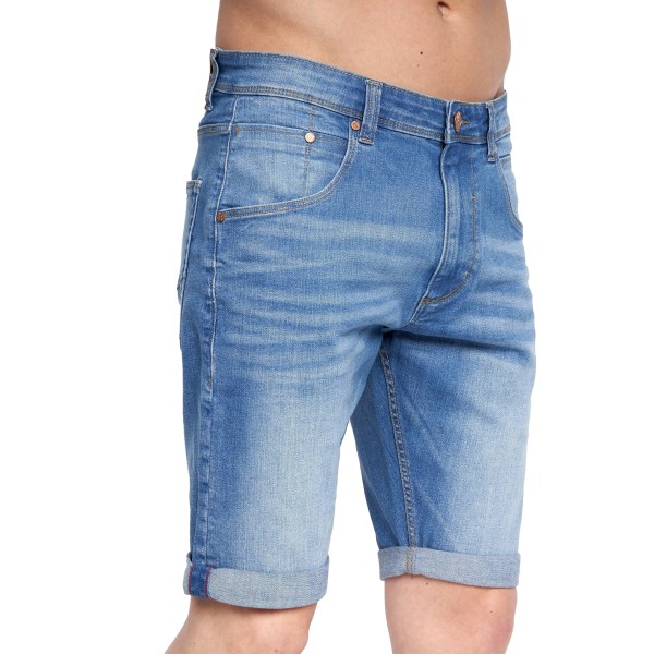 Duck and Cover Herr Musstone Denim Shorts Z X Light Wash 32R