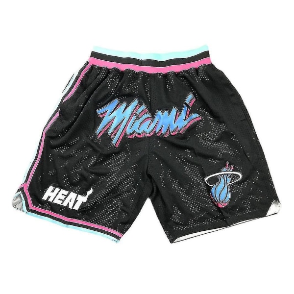 Nba Heat horts Broderade träningsshorts Basketshorts - S