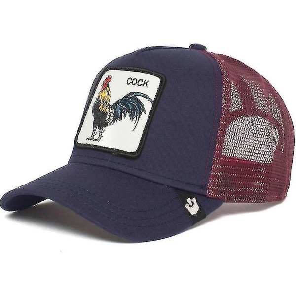 Adult Black Panther Mesh Cap Sommer Baseball Cap Trucker Cap W Rooster - navy