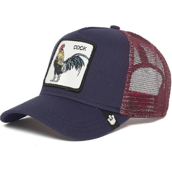 Vuxen Black Panther Mesh Cap Sommar Baseball Cap Trucker Cap W Rooster - navy