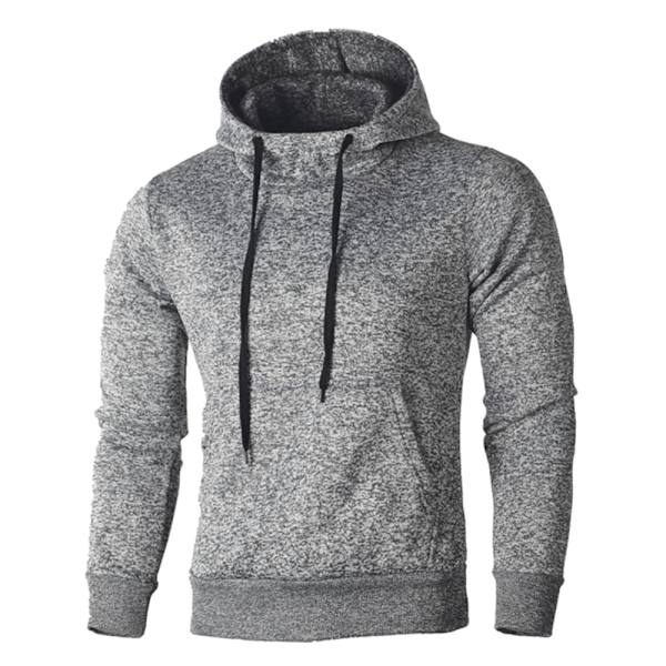 Langærmet afslappet sweatshirt til mænd afslappet hættetrøje W light grey M