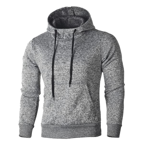 Langermet avslappet genser for menn Uformell hettegenser W light grey M
