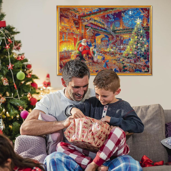 Adventskalenderpussel 2023, 1008 pusselbitar 24 dagars nedräkning till julens adventskalender, julklapp till barn Vuxna HZR