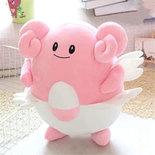 Rosa Kawaii Elf Happy Egg Plysch Gosedjursleksak Blissey Chansey Evolution Version Söt plyschdocka Barnpresent 20 cm