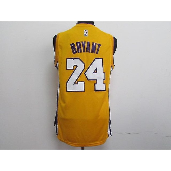 #24 Bryant # 30 Curry Basketball T-skjorte Jersey Uniforms Sports Clothing Team BRYANT Yellow 24 XL