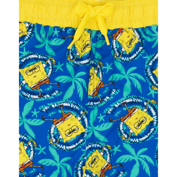 Paavo Pesusieni Boys Repeat Print uimashortsit 4-5 vuotta B-1 Blue/Yellow 4-5 Years