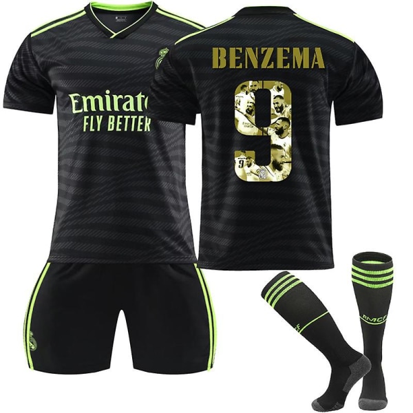 2022 Golden Globe-vinner Golden fotballdrakter sett nr. 9 Benzema style3 / style4 XL (180-190cm)