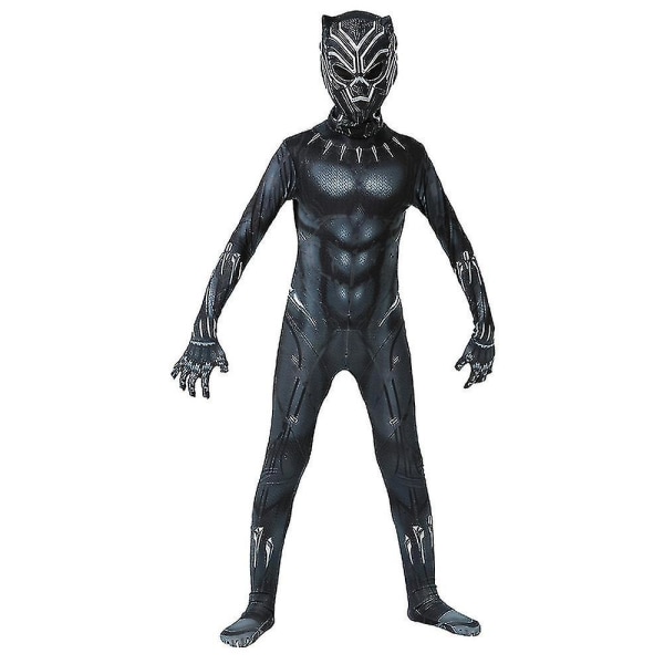 Barn Pojkar Black Panther Cosplay kostym Z 150