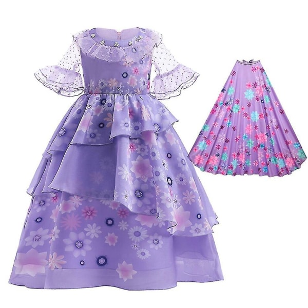 Easter Encanto Cosplay Costume Girl Dress for Carnival Princes Isabela 1 7*8T Z Isabela 5 9*10T