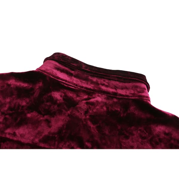 Långärmade för män printed Casual Button Downskjortor vY red S