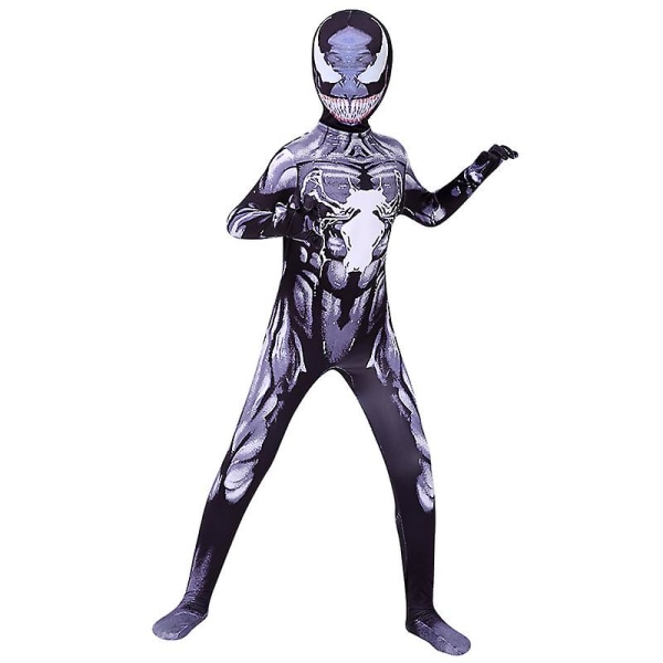 Venom Carnage Spiderman Cosplay Kostume Børne Voksen Zentai Bodysuit W Black 100 Kids (90-100cm)