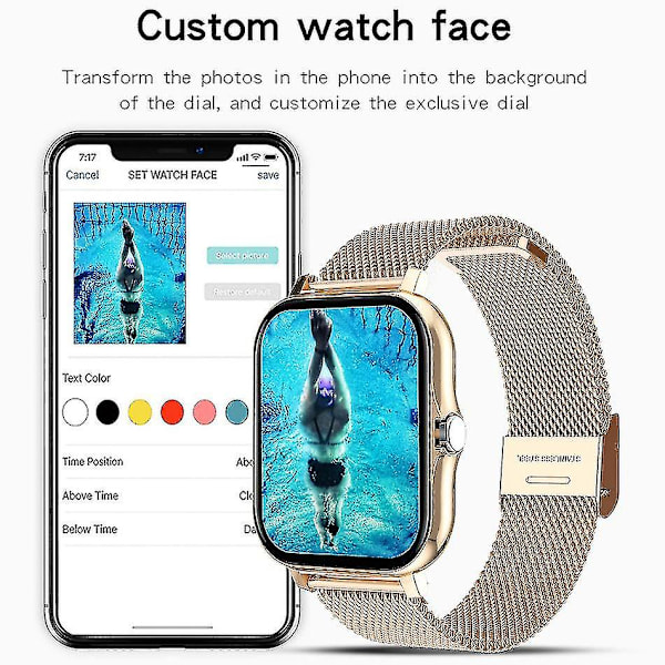 Urheiluranneke Smart Watch Bluetooth Call Koko kosketusnäyttö Fitness Tracker Pulse Watch Z X Sliver