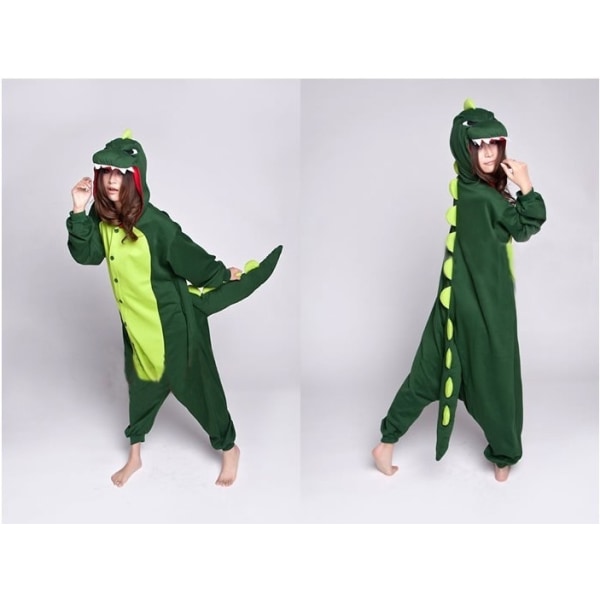 Fancy Cosplay kostym Onesie Pyjamas Vuxen nattkläder Dinosaurie -1 L