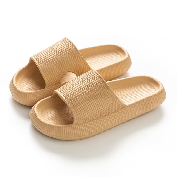 Kvinnor Tjock Platform Cloud Tofflor H khaki 40-41(260mm)