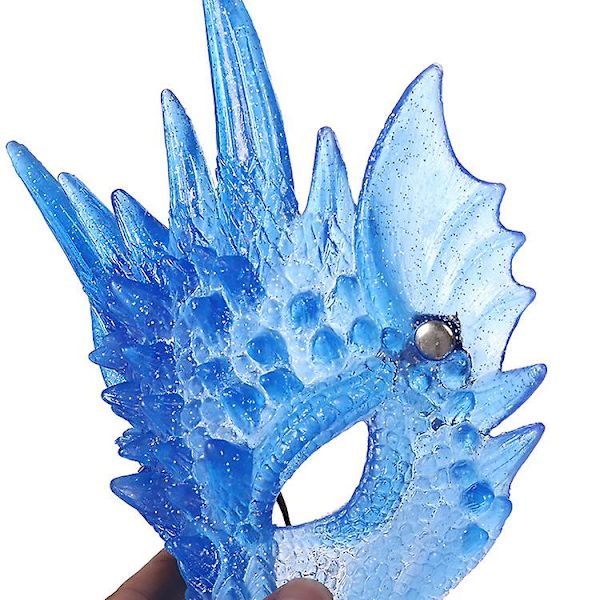 Caraele Carnival Ny Carnival Ball Party Cosplay Rekvisitter 3d Silikone Animal Dragon Mask Z transparent All code