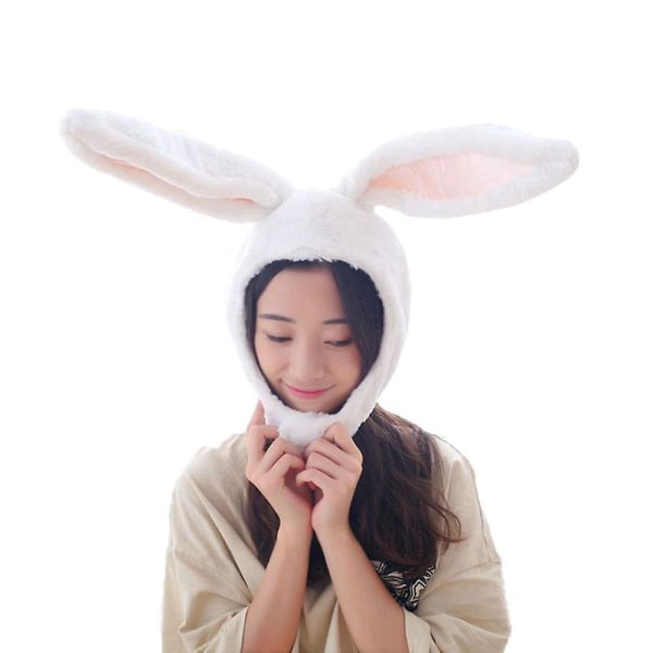Bunny Long Ears Cap Cosplay Hovedbeklædning - White