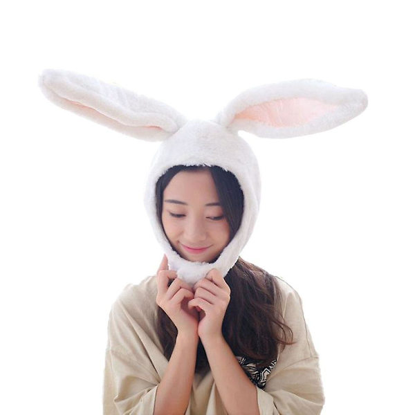 Bunny Long Ears Cap-cosplay huvudbonader Z White