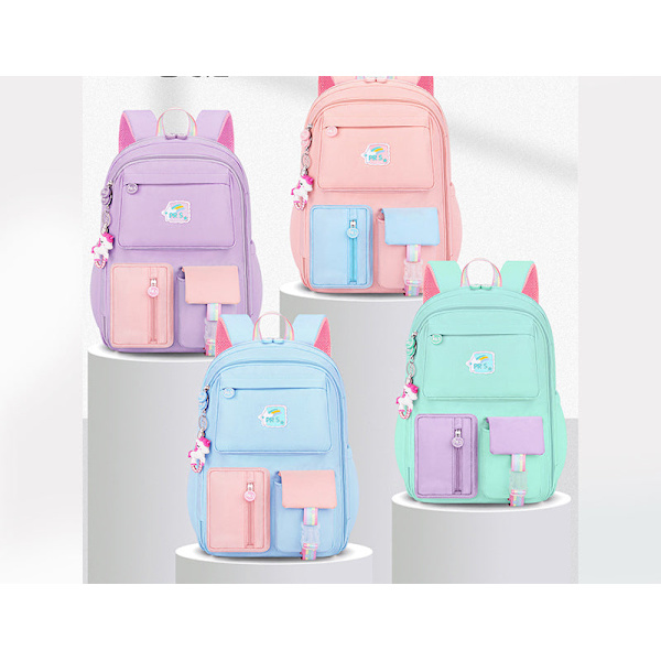 Barn Barnryggsäck Skolväska för toddler klass 1-6 Ryggskydd Casual och lätt med stor kapacitet yz Green plus size