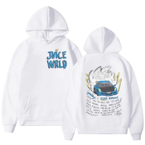 JUICE WRLD Trykk-T-skjorte Dame Herre Hoodies Langarmet Topp Vinter Høst White2 White L