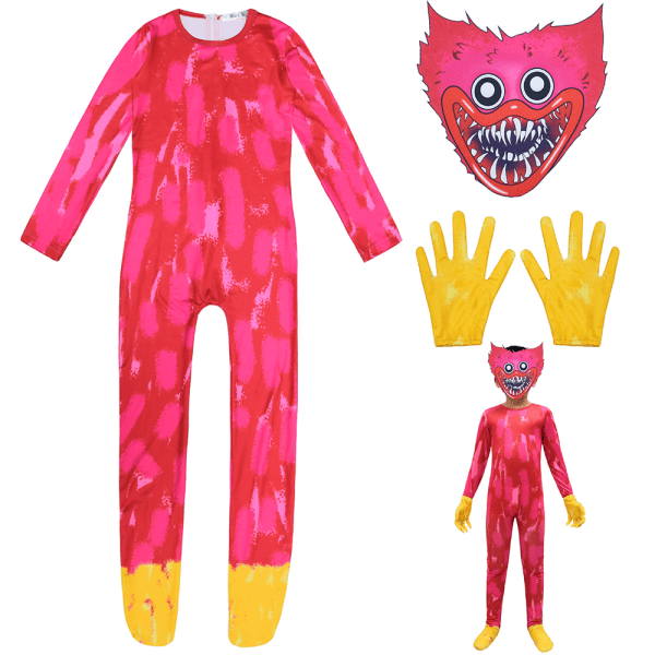 Poppy Playtime Huggy Wuggy Cosplay Costume Jumpsuit + Handskar k 120Y