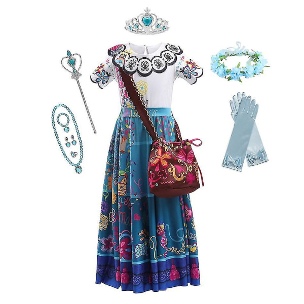 Easter Encanto Cosplay Costume Girl Dress for Carnival Princes Isabela 1 7*8T Z Mirabel 5 9*10T