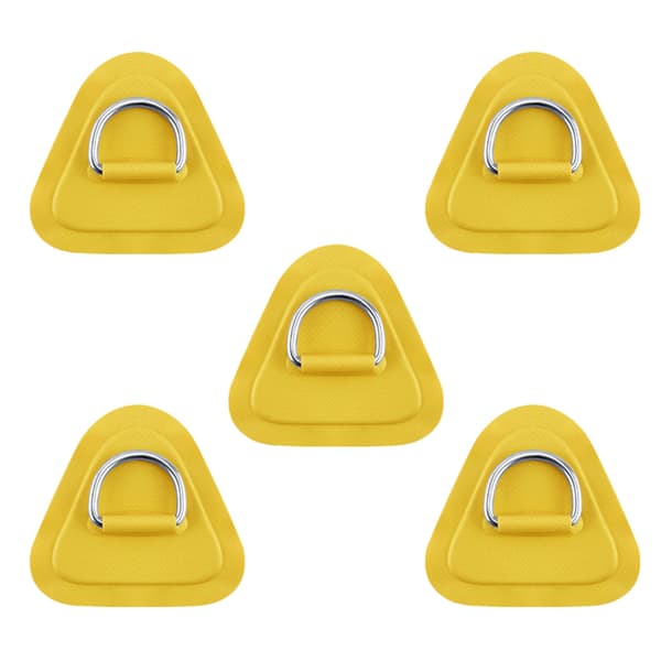 5 stycken Pad/Patch D-ringar för PVC uppblåsbar båt, kanotflotte Rostfri D-Ring Patch Jolle Kajak Surfboard Paddle Board - Red
