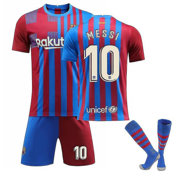 Fc Barcelona hjemmebanetrøje sæson 202122 vY MESSI For Kids 16 (90100cm)