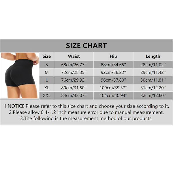 Cykelshorts för kvinnor, portleggings för magkontroll, ogenomskinliga shorts med hög midja, elastiska underkläder, Fitness Hot Pants, boxer / red S