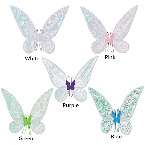 Halloween-asut Fairy Wings Dress-Up Wings y white