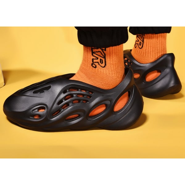 Unisex strandskor Sport sandaler Sommar duschtofflor . Black 44-45