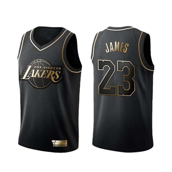 NBA Lakers LeBron James Broderet Basketballtrøje. S