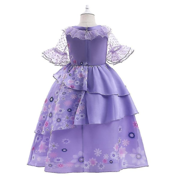 Girls Encanto Isabela Princess Costume Ruffel Tutu Klänning . 7-8 Years