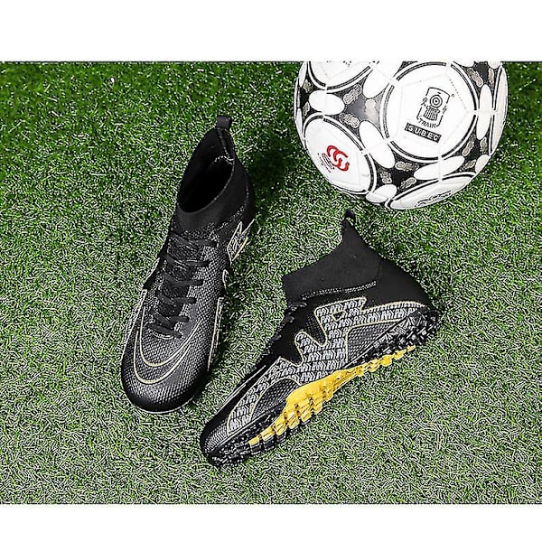 Fotbollsskor för män Vuxna barn Yttersula Halkfria unisex sneakers Z X Black2 44