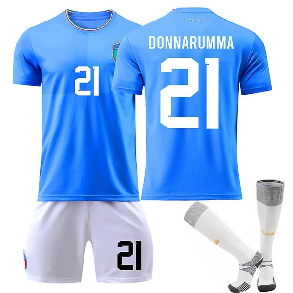 -23 Italia Hjemmesett-skjorte Gianluigi Donnarumma fotballskjorte C 22