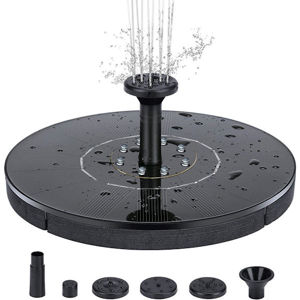 Solcelledrevet springvand til haven 18cm wY
